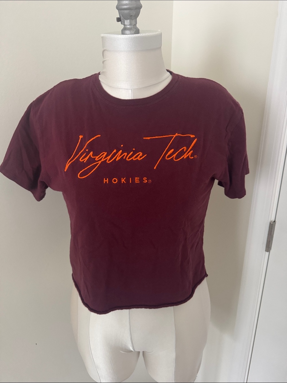 Women's Maroon 'Hokies' Crewneck Tee